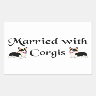 Married with Corgis Rectangular Sticker