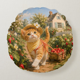 Marron’s Spring Garden Throw Round Cushion