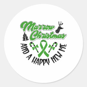 Marrow Christmas And A Happy New Me - Stem Cell Ch Classic Round Sticker