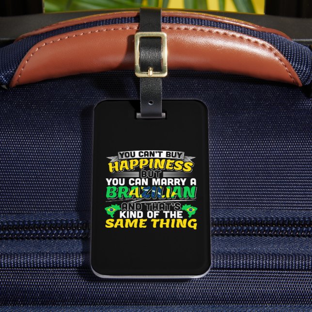 Marry a Brazilian - Brazil Happiness Luggage Tag (Front Insitu 2)