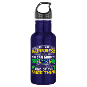 Marry a Brazilian - Brazil Happiness Stainless Ste 532 Ml Water Bottle