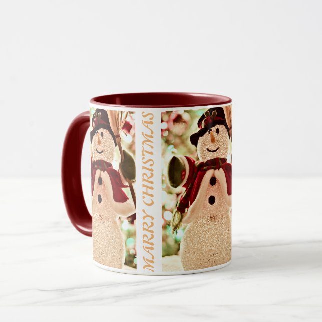 MARRY CHRISTMAS GOLD MUGS (Front Left)