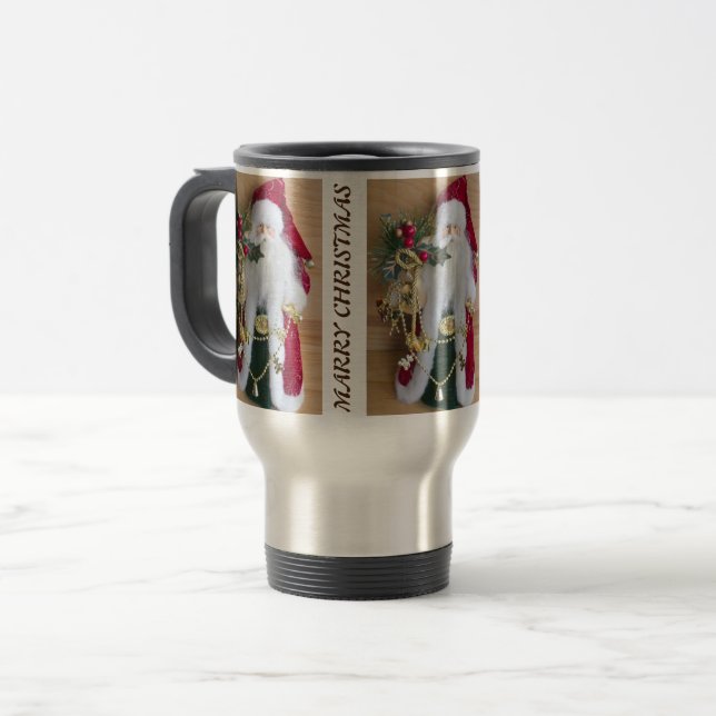 MARRY CHRISTMAS TRAVEL MUGS (Front Left)