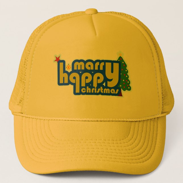Marry christmas  trucker hat (Front)