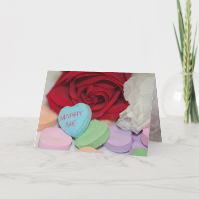 "Marry Me" Customisable Valentine's Card (Front)