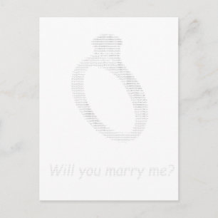 Marry me in ascii art postcard