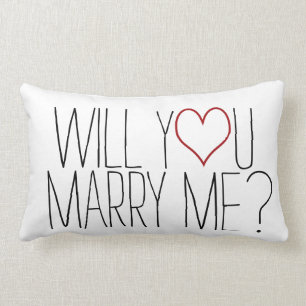Marry Me Marriage Proposal Pillow