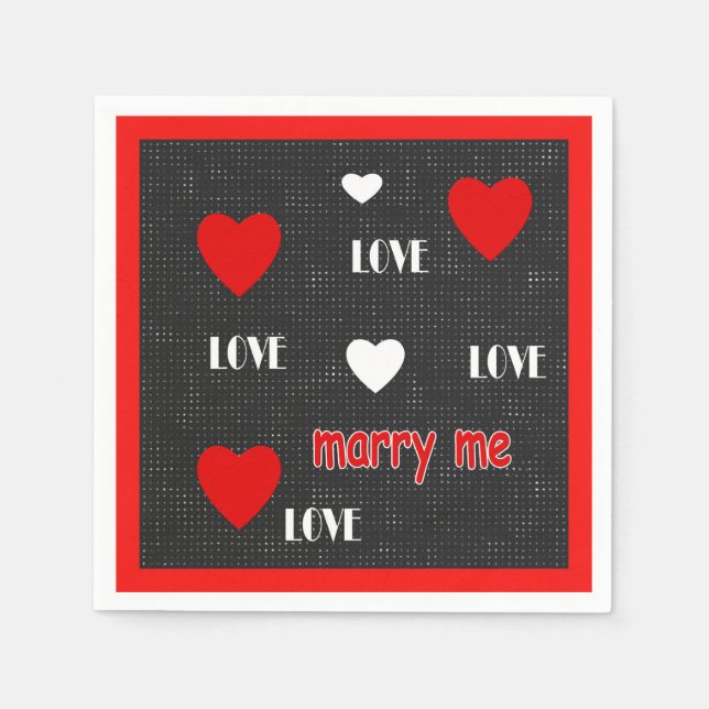 marry me napkin (Front)