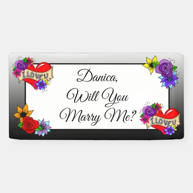 Marry Me | Proposal Banner (Horizontal)