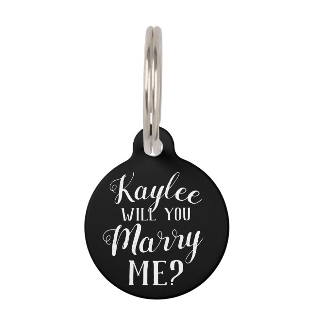 Marry Me Proposal Pet Tag (Front)