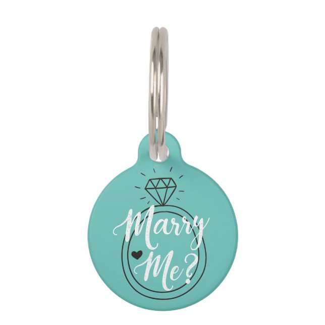 Marry Me Proposal Pet Tag (Front)