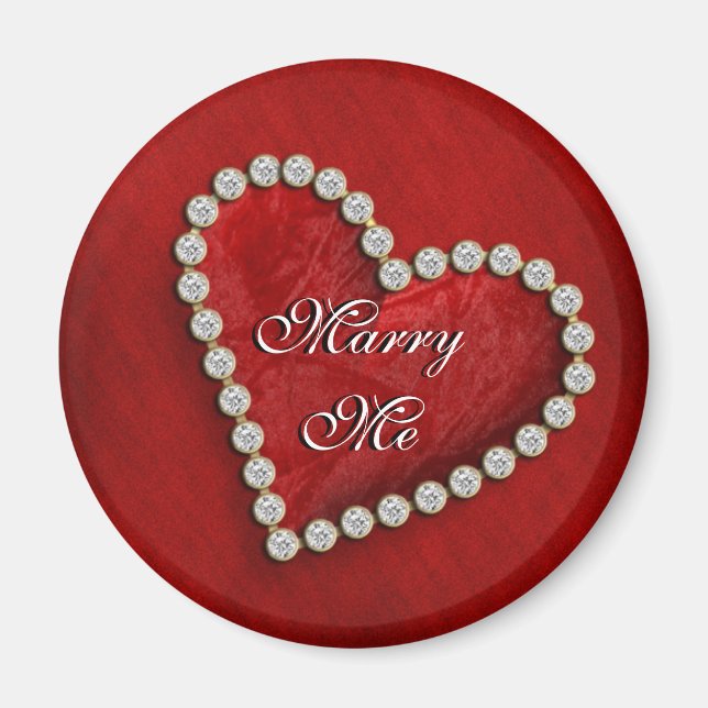 "Marry me" proposal propose romantic Magnet (Front)