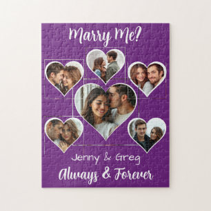 Marry Me? Six Photo Template Proposal Jigsaw Puzzle