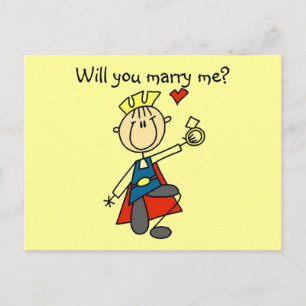 Marry Me Wedding Proposal Tshirts and Gifts Postcard