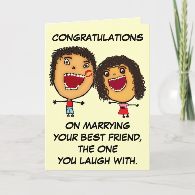 Marrying Your Best Friend Congratulations Card (Front)