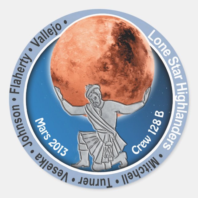 Mars 101 Crew 128B Classic Round Sticker (Front)