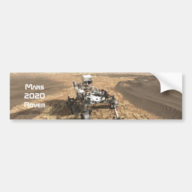 Mars 2020 Rover Bumper Sticker (Front)