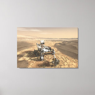 Mars 2020 Rover On The Surface Of Mars. Canvas Print