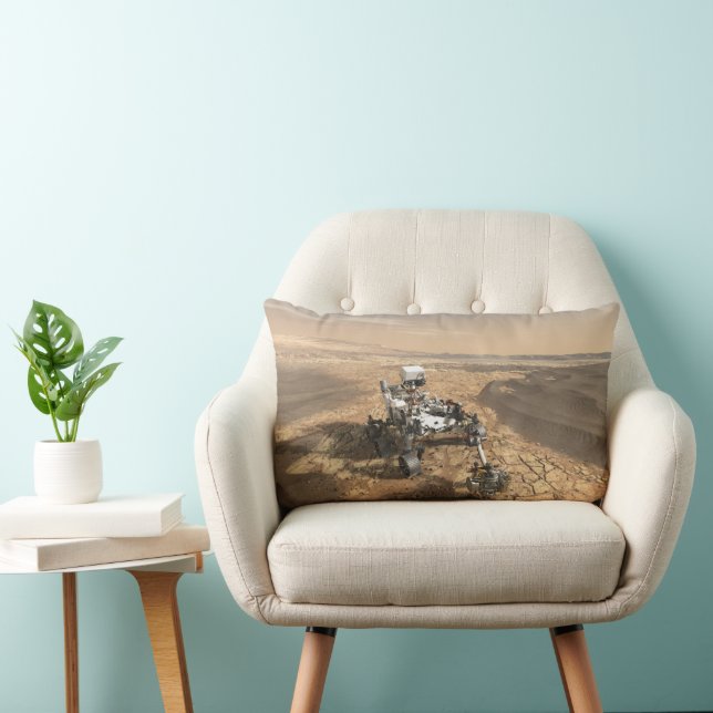 Mars 2020 Rover On The Surface Of Mars. Lumbar Cushion (Chair)