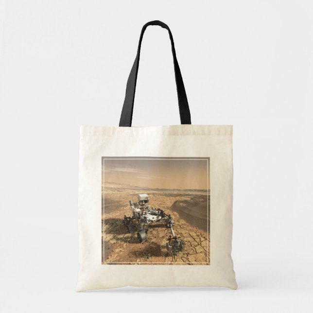 Mars 2020 Rover On The Surface Of Mars. Tote Bag (Front)
