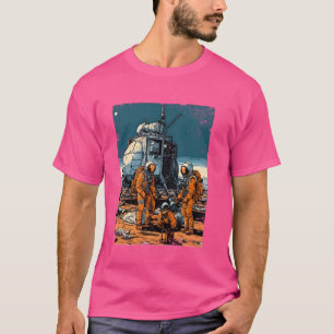 Mars Accident Funny Astronaut Space Cosmic Adventu T-Shirt