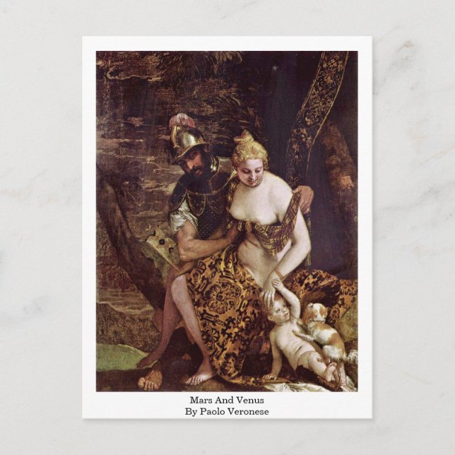 Mars And Venus By Paolo Veronese Postcard (Front)