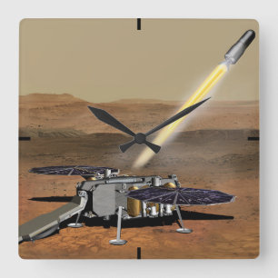 Mars Ascent Vehicle Launched From Mars. Square Wall Clock