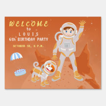 Mars astronaut boy themed birthday Party