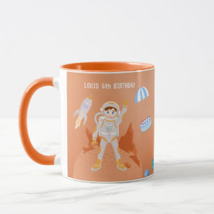 Mars astronaut boy themed birthday Party Mug