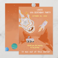 Mars astronaut boy themed birthday Party