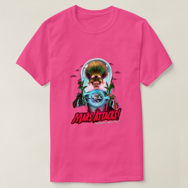 Mars Atacks Poster T-Shirt (Design Front)