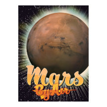 Mars By Air Vintage flight poster