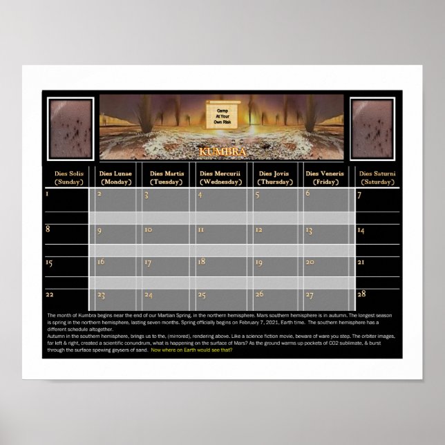 Mars Camping Prohibited Poster (Front)