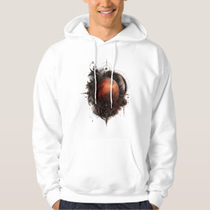 Mars Crimson Orbit Celestial Gothic Hoodie