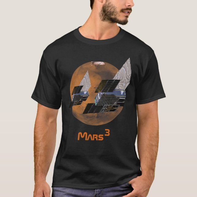 Mars Cubed by MarCO CubeSats T-Shirt (Front)