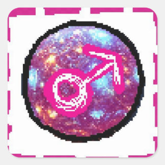 Mars Day Square Sticker