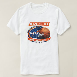 Mars Exploration Mission Space Badge   Futuristic  T-Shirt
