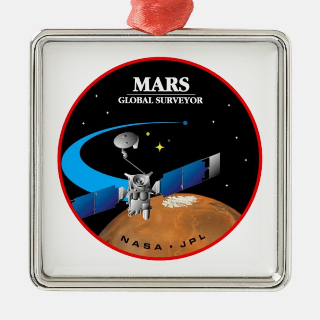 Mars Global Surveyor Metal Tree Decoration (Front)