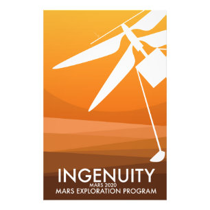 Mars Helicopter Ingenuity space art Photo Print