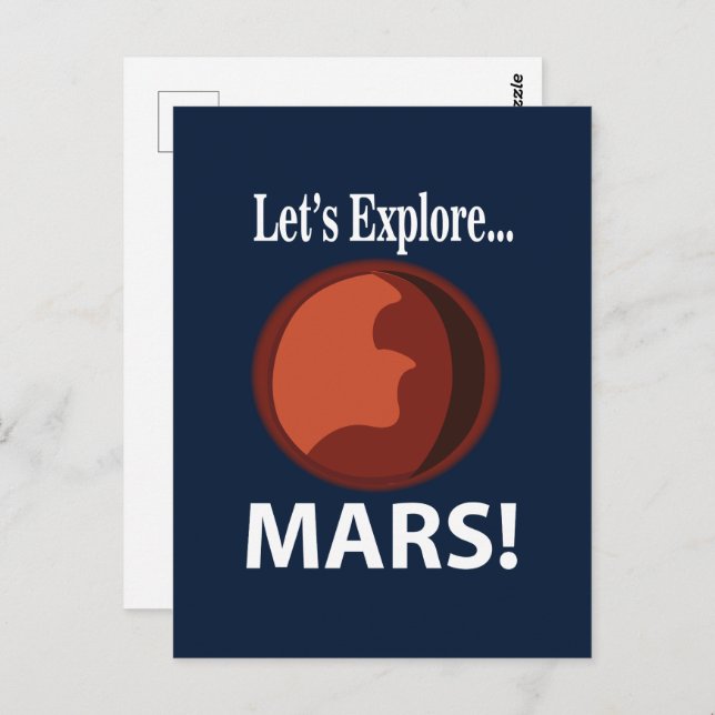 Mars Let's Explore Mars Postcard (Front/Back)