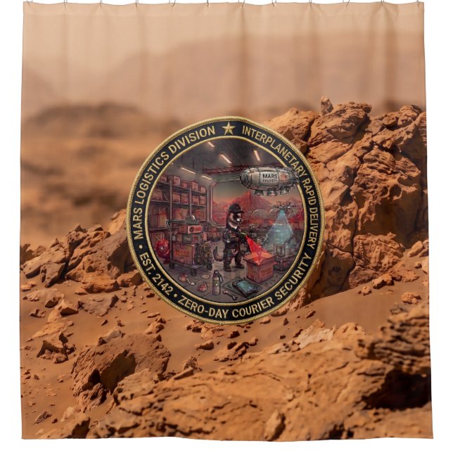 Mars Logistics Division Shower Curtain  (Front)