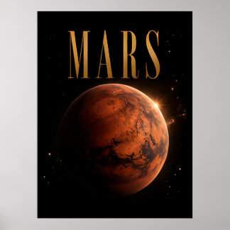 Mars Luxury Space Editorial Graphic Poster