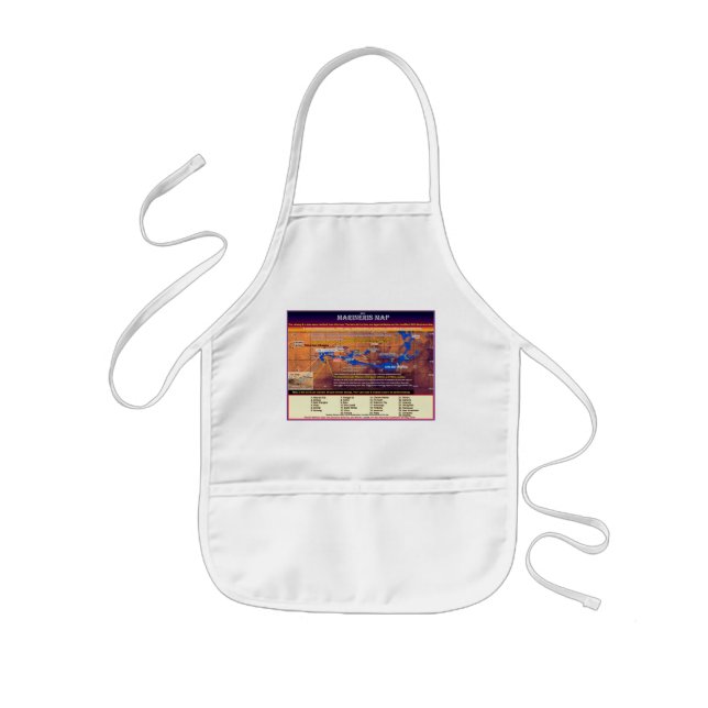 Mars Marineris Map Kids Apron (Front)