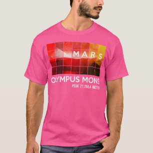 Mars Mission Space Travel Olympus Mons Astronomy T-Shirt