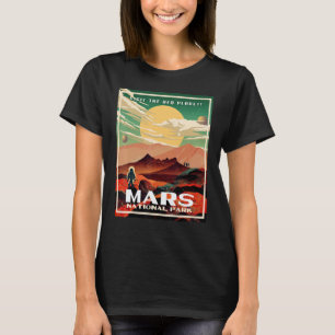 Mars National Park Vintage Retro Park Poster Style T-Shirt