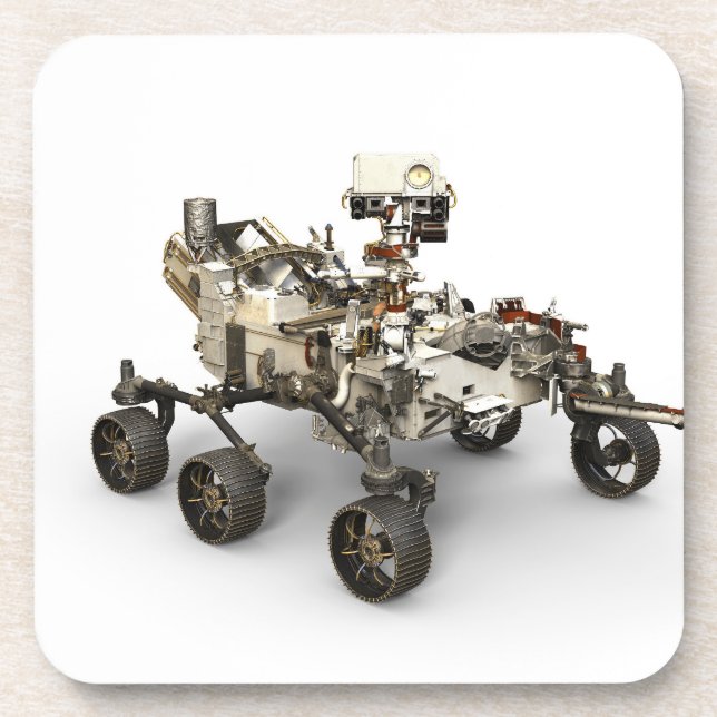 Mars Perseverance Rover On White Background. Coaster (Front)