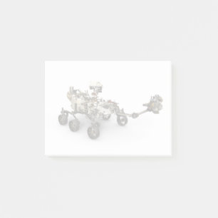 Mars Perseverance Rover On White Background. Post-it Notes