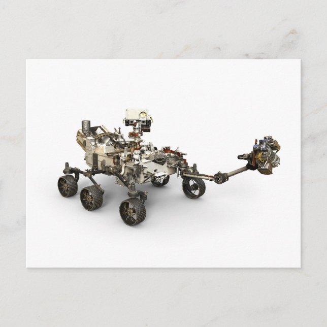 Mars Perseverance Rover On White Background. Postcard (Front)