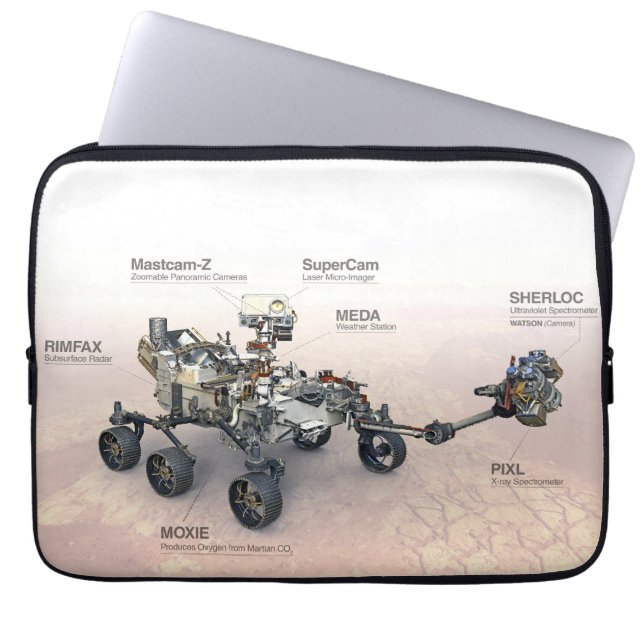 Mars Perseverance Rover With Instruments Laptop Sleeve (Front)