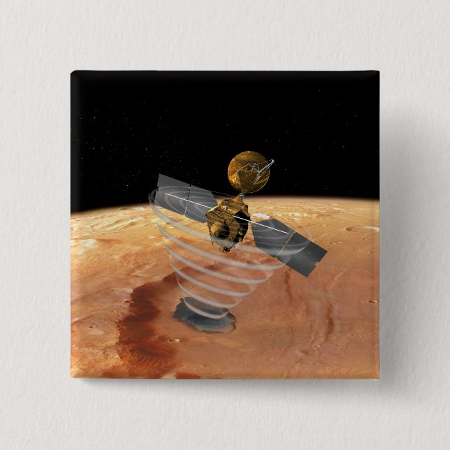 Mars Reconnaissance Orbiter 15 Cm Square Badge (Front)